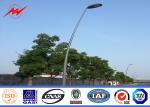 Dual Outdoor 15m Steel Street Light Poles , High Mast Park Light Pole