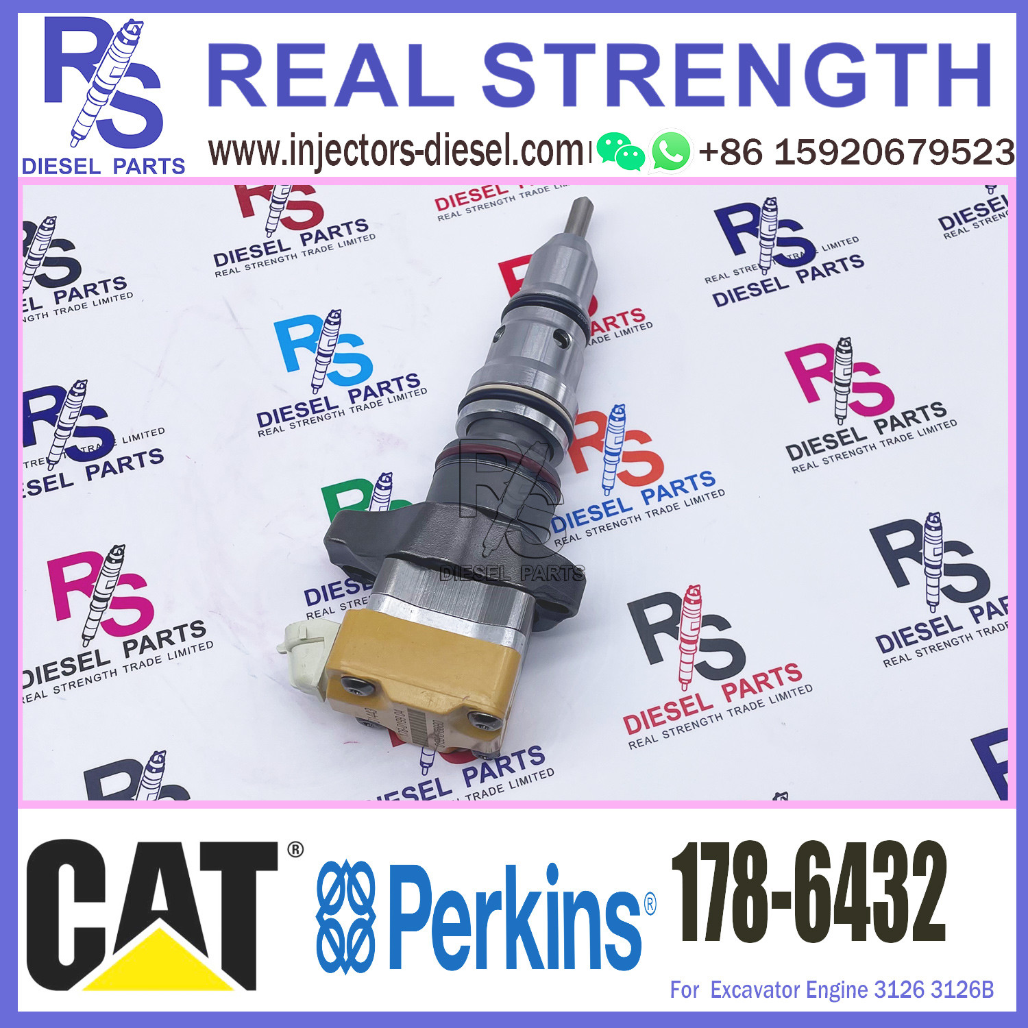 Common Rail Injector Diesel Fuel Injector 178-6432 1786432 178 6432 for 3126 Engine