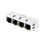 JXD0-4005NL RJ45 Female Connector 1x4 Port 8pin With LED