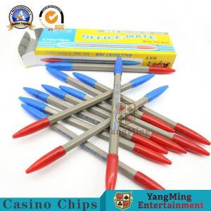 China Size 170mm Baccarat Gambling Systems Red And Blue Ballpoint Pen on sale