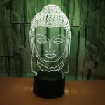 Gift custom Buddha image dimming 3D LED night lights creative kindergarten