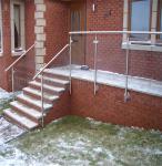 Round Post Glass Balcony Railing Customized Color With 316 / 304 Stainless Steel