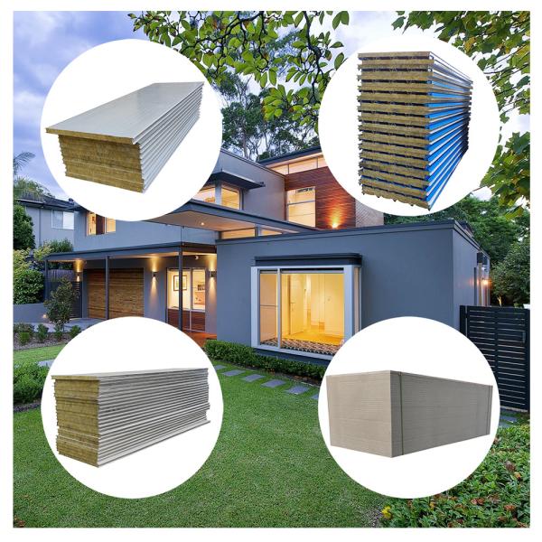 Zontop Rock Woll Sandwich Roofing Panels/sheets Factory Price 75mm 50mm