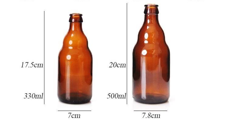 Customize 500 ml Beer Bottle a Variety of Lightweight Bottles Beer Glass Bottle