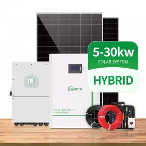 China 3 Phase Hybrid Off Grid Solar System 5Kw 10Kw 20Kw 30Kw Solar Panel Energy Power System on sale