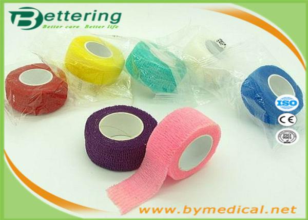 2.5cm Easy Hand Tearable Non Woven Finger wrap cohesive bandage self adhesive