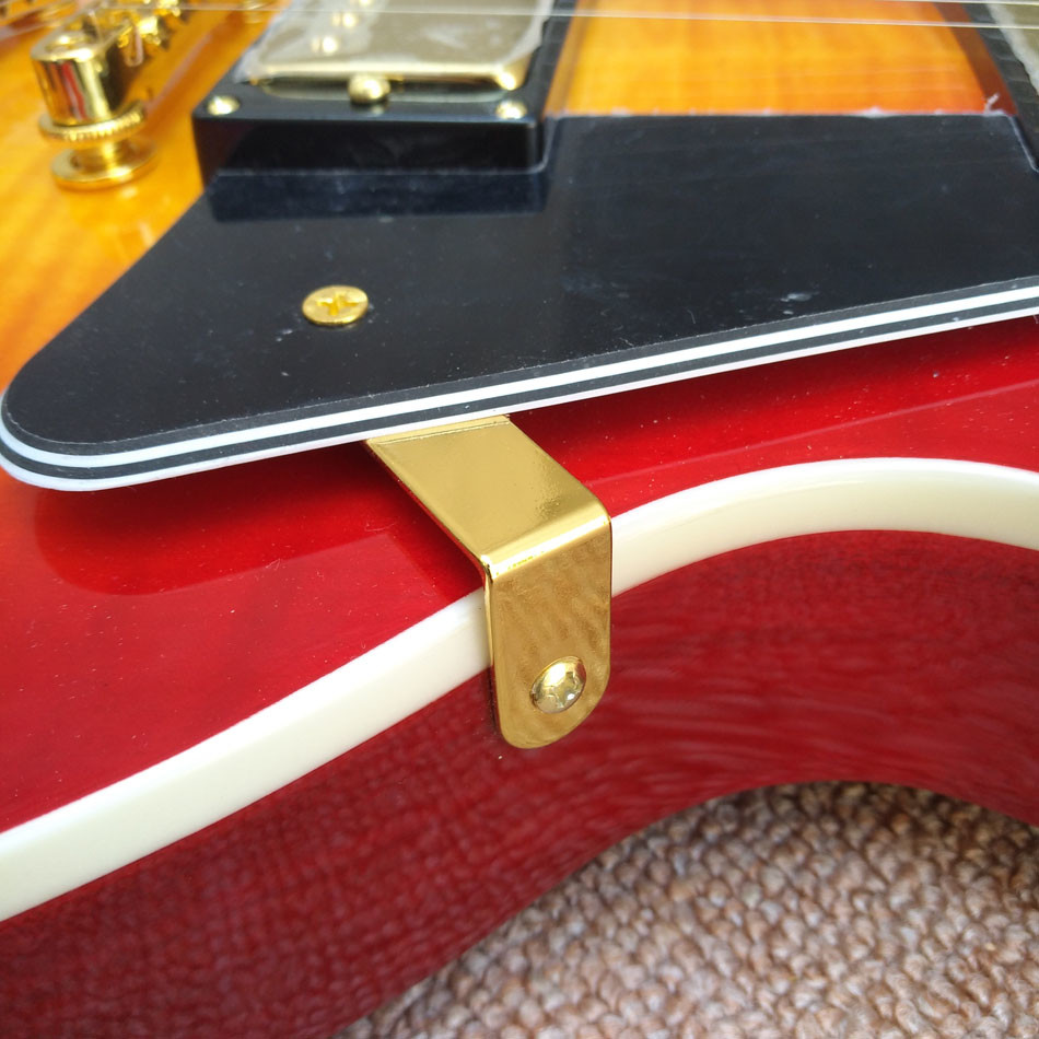 Standard LP 1959 R9 electric guitar, Cherry burst color electric guitar with Gold hardware, free shipping