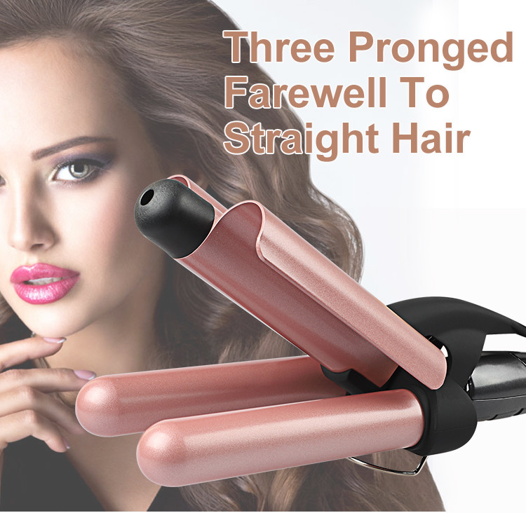 MeStar Three Barrel Hair Waver , 25MM 3 Barrel Hair Crimper