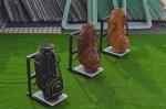 Golf bag shelf