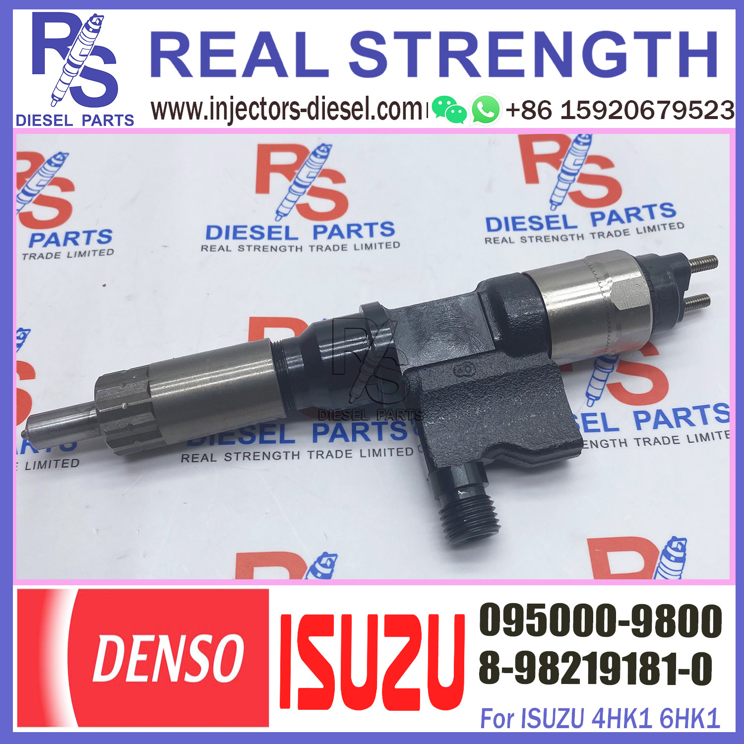 Diesel engine Common Rail Fuel Injector 095000-9800 8-98219181-0 for ISU-ZU 4HK1 6HK1 engine 095000-9800 8-98219181-0