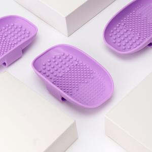 China Purple Scrubber Makeup Brush Cleaner Pad Makeup Tools Cosmetic Brush Cleaning Mat on sale