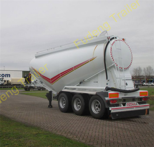 48CBM Low Density Bulk Cement Tanker Trailer For Powder Drying / Transporting