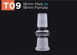 Drop Down Glass Bong Adapt / Water Pipe Adaptor Male To Male / Male To Female