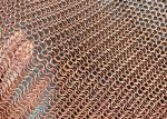 Concert Halls Drapery Copper Ring Mesh Chainmail Type 1mm Dia 8mm Aperture