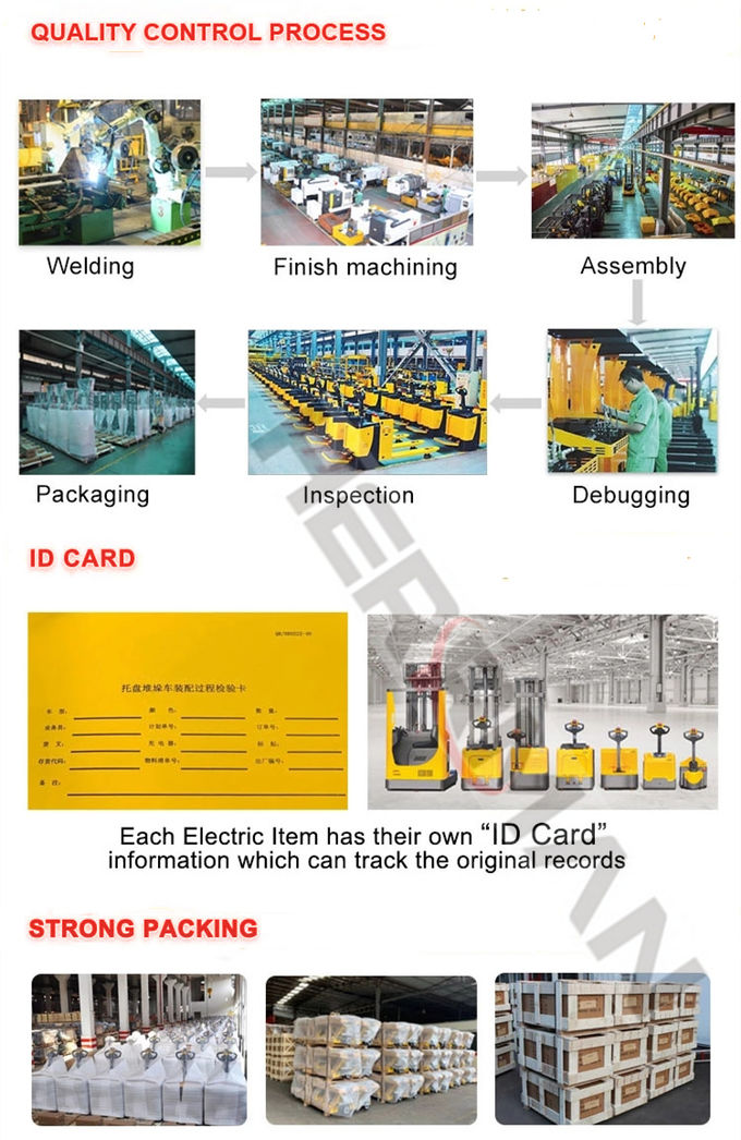 Heavy duty forklift stacker 1500kg 1.5 ton full electric reach truck with EPS for sale 6