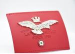 OEKO Stomped Leather Jean Patches 3D Eagle Embossment Jeans Leather Patch