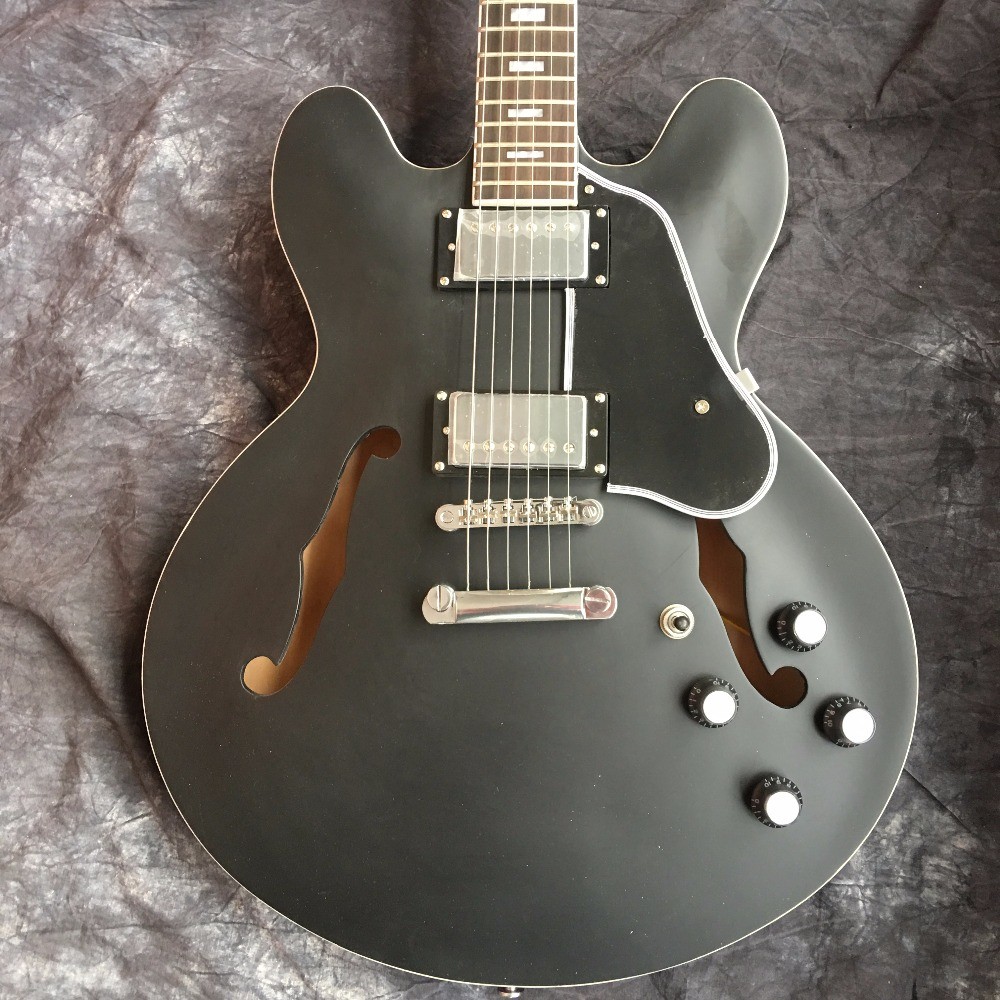 2018 new high-quality hollow body 335 JAZZ electric guitar, mahogany fingerboard, chrome metal electric guitar