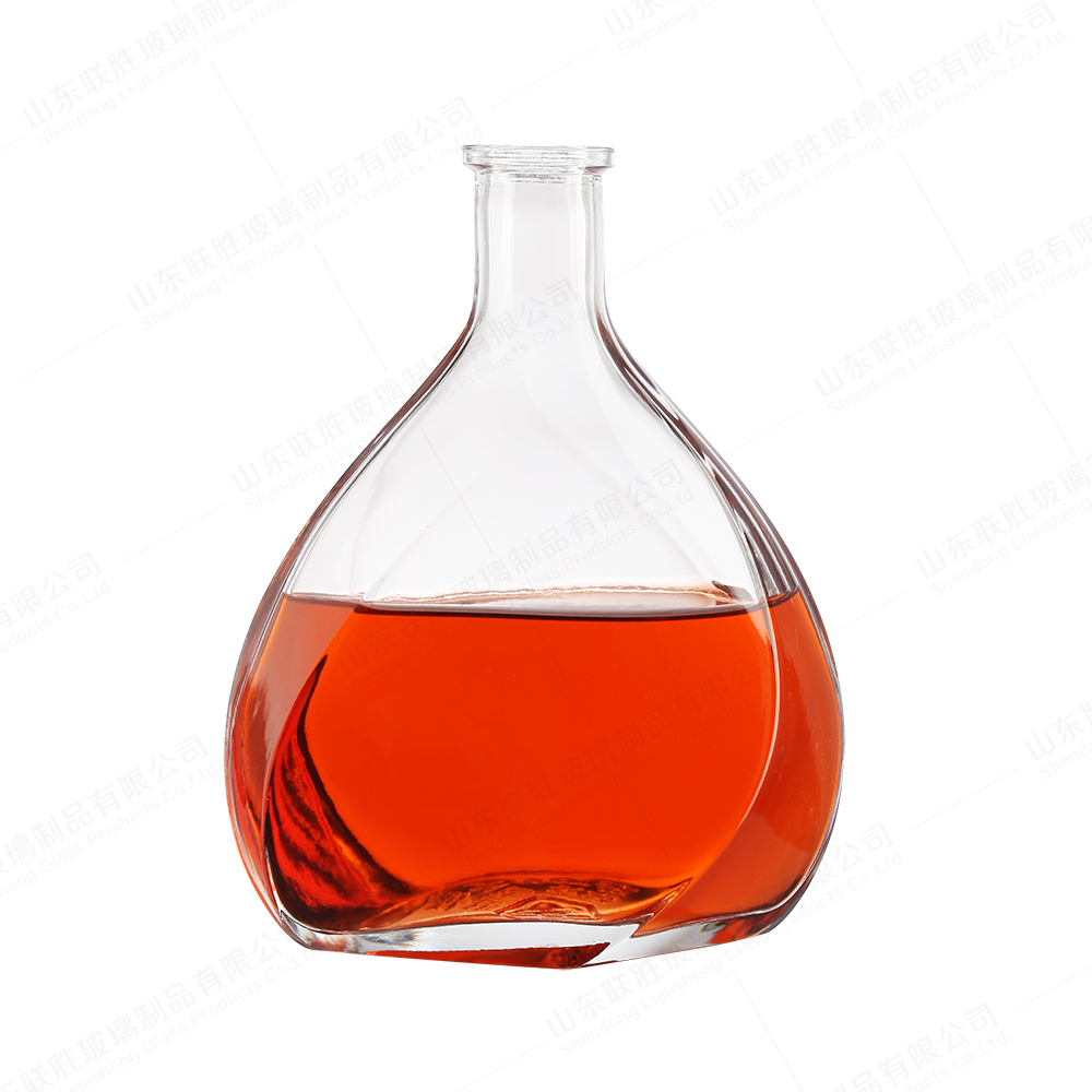 Customized Bottle Color Gin Vodka Tequila Fancy Liquor Glass Bottle with Sealed Cork Lid