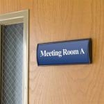 White Sliding Office Door Sign Holder Reusable Custom ODM OEM