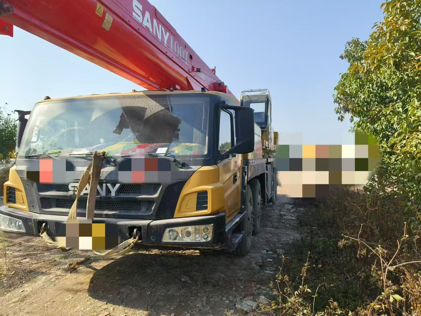 2018 Used SANY Mobile Truck Crane 55 Tons With YUCHAI Engine And 5 Crane Jib