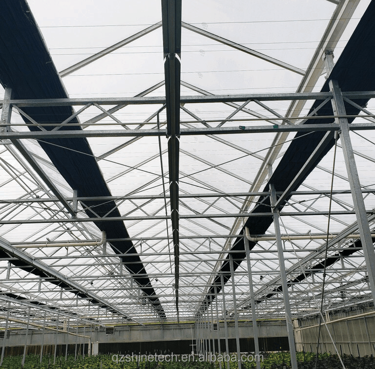 Large Film Greenhouse Farming Fully Automated Light Deprivation System For Agriculture