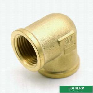China Brass Color Customized Double Female Threaded Brass Elbow With Best Prices Pipe Fittings on sale