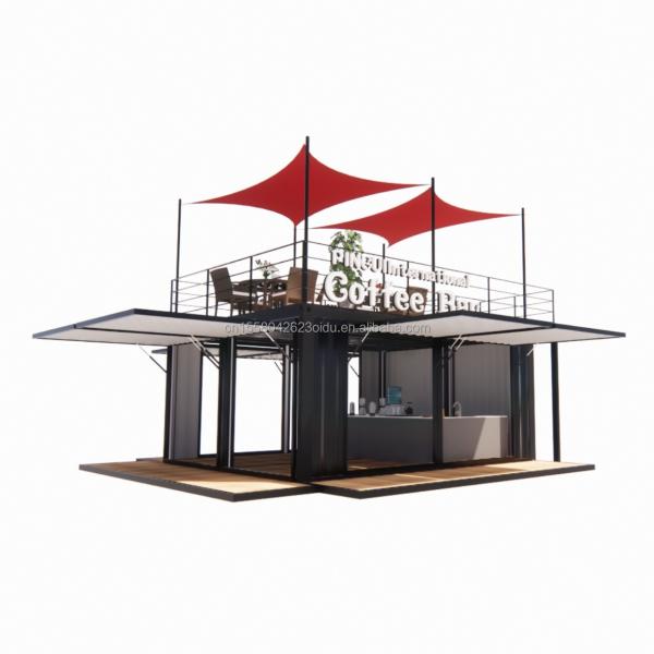 10ft Movable Flat Pack Steel Shipping Container Mobile Store for Mall Coffee