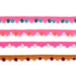 Water Soluble Garments 1.2cm Ball Pom Pom Trim