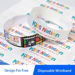 Waterproof Tyvek Paper Wristbands Snap Closure Custom Paper Bracelets for