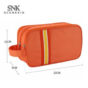 Wholesale Pure Color Promotional Zipper Polyester Wash Bag from china suppliers