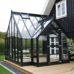 Herringbone Roof Tempered Glass Sunroom Aluminum Frame Windproof Heat Preservati