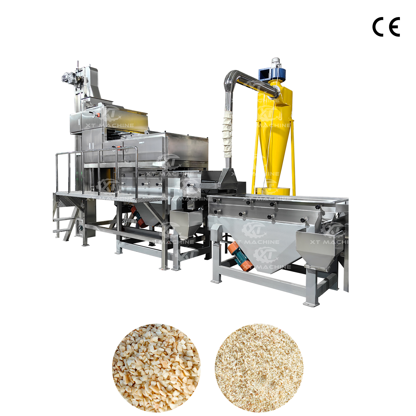 500kg/h Automatic Grading Peanut Crusher Peanut Chopping Machine Nut Crusher