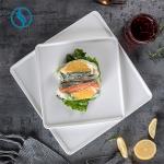 Square Rectangle Plate Creative White Porcelain Steak Plate