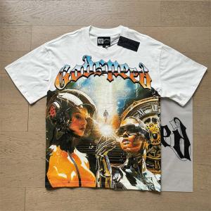 Wholesale T-Shirt Men Fashion Design Wash Water Black Hip Hop Heavyweight Cotton Tops Tees Graphic Men T Shirt from china suppliers
