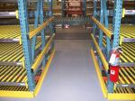 Yellow / Blue Carton Flow Rack Warehouse Gravity Flow Roller Rack Systems