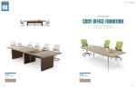 Melamine Surface Office Conference Table , MFC Office Furniture With Power