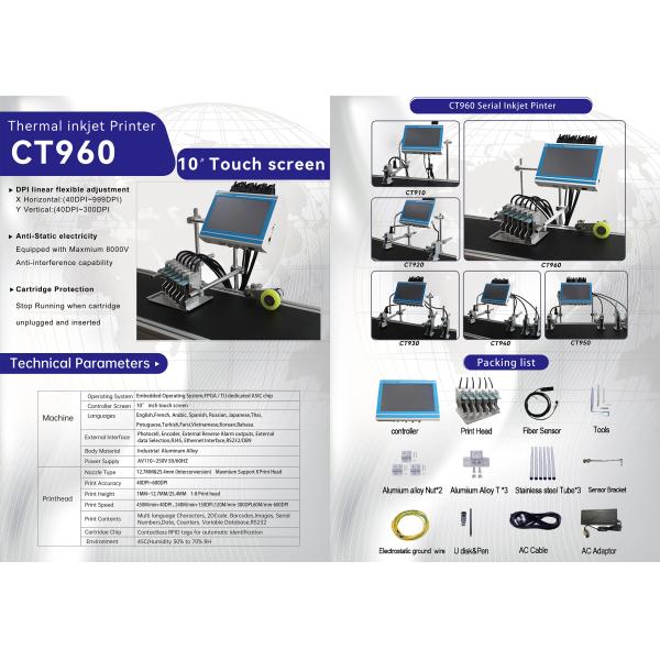 Industrial inkjet printer for inkjet coder and inkjet marking