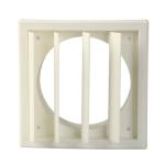 Mechanical Life 3 Years White Bathroom Fixed Louvre Grille in 100mm 125mm 150mm
