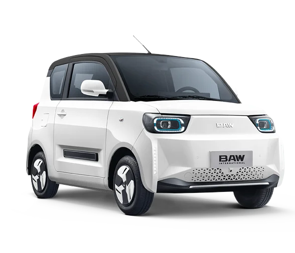 120km Pure Electric Beiqi Baw Yuanbao Pony 4 Seats Mini Ev for Adults Energy Vehicles Smart RHD Electric Car Wheelbase 2050