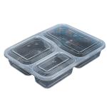 4 Compartment Disposable Meal Prep Container Microwave Lunch Fast Food Pp