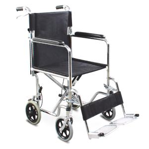 Wholesale Elderly Folding Steel Wheelchair Solid Detachable Wheel LightWeight Manual Wheelchair from china suppliers