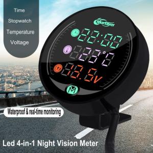 Wholesale waterproof motorcycle speedometer thermometer Multi-Function LED Digital meter from china suppliers