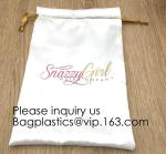 Black Satin Hair Drawstring Bag With Tassels,Pink Satin Hair Dust Bag Cotton