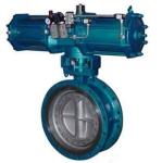 Pneumatic Metal Seat Butterfly Valves DN300 PN10 For Industrial Waste Water