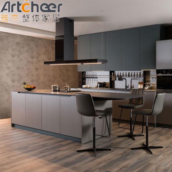 Modern Black Kitchen Cabinets Made Ready to Assemble Wooden Furniture with Free