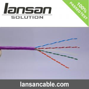 China Unshield Solution Cat5e Lan Cable CMP HDPE 0.48mm Cat5e Cable Roll on sale