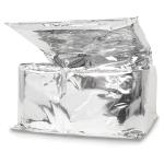 Frozen Food Silver Insulated Shipping Box Liners Thermal Insulation Container