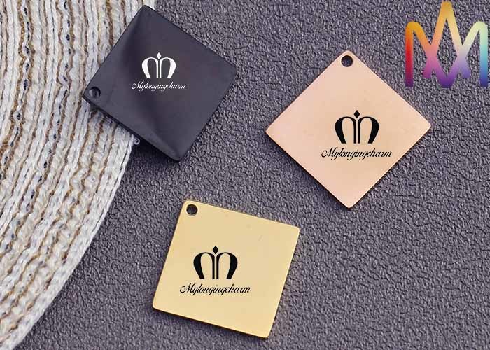 Multifunction Blank Stamping Tag Square Pendant