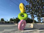 Impressive Painted Modern Abstract Sculpture Colorful For Children Fairground