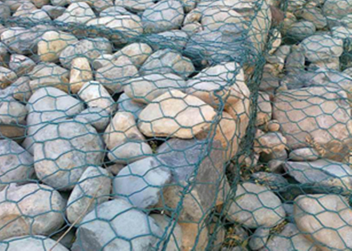 PVC Coated Antiseptic Gabion Welded Wire Mesh Hot Galvanized Dark Green